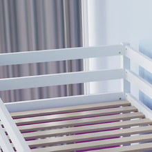 Kingston Single Pine Wood Loft Bed with Curtain
